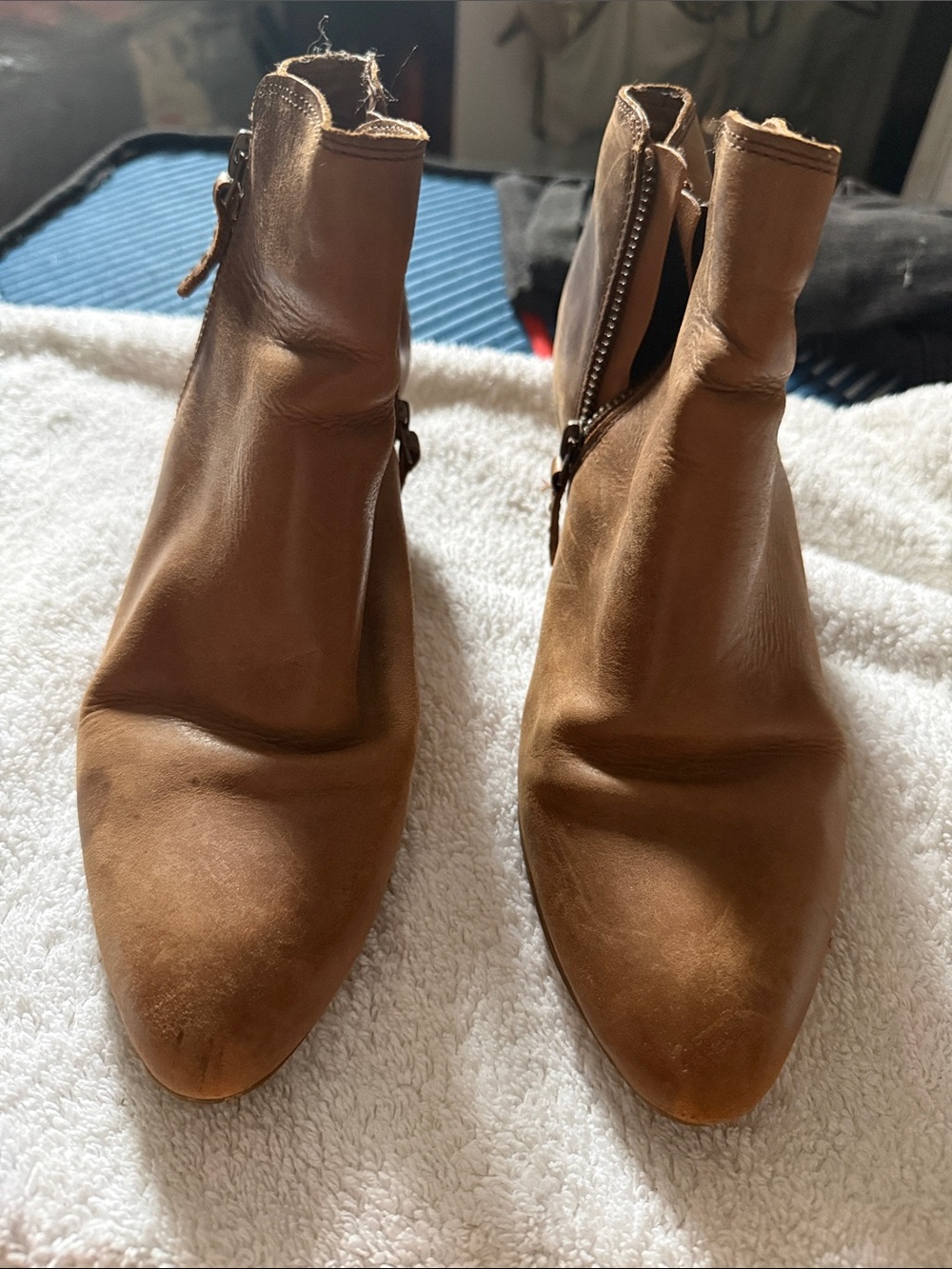Frye Tan Leather Women's Ankle Booties